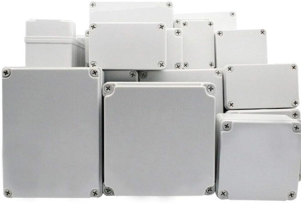 Supertool Project Box, ABS Plastic Cover IP67 Waterproof Electronic Junction Box for DIY Instrument (1 Piece), Light Grey (130 x 80 x 85mm)