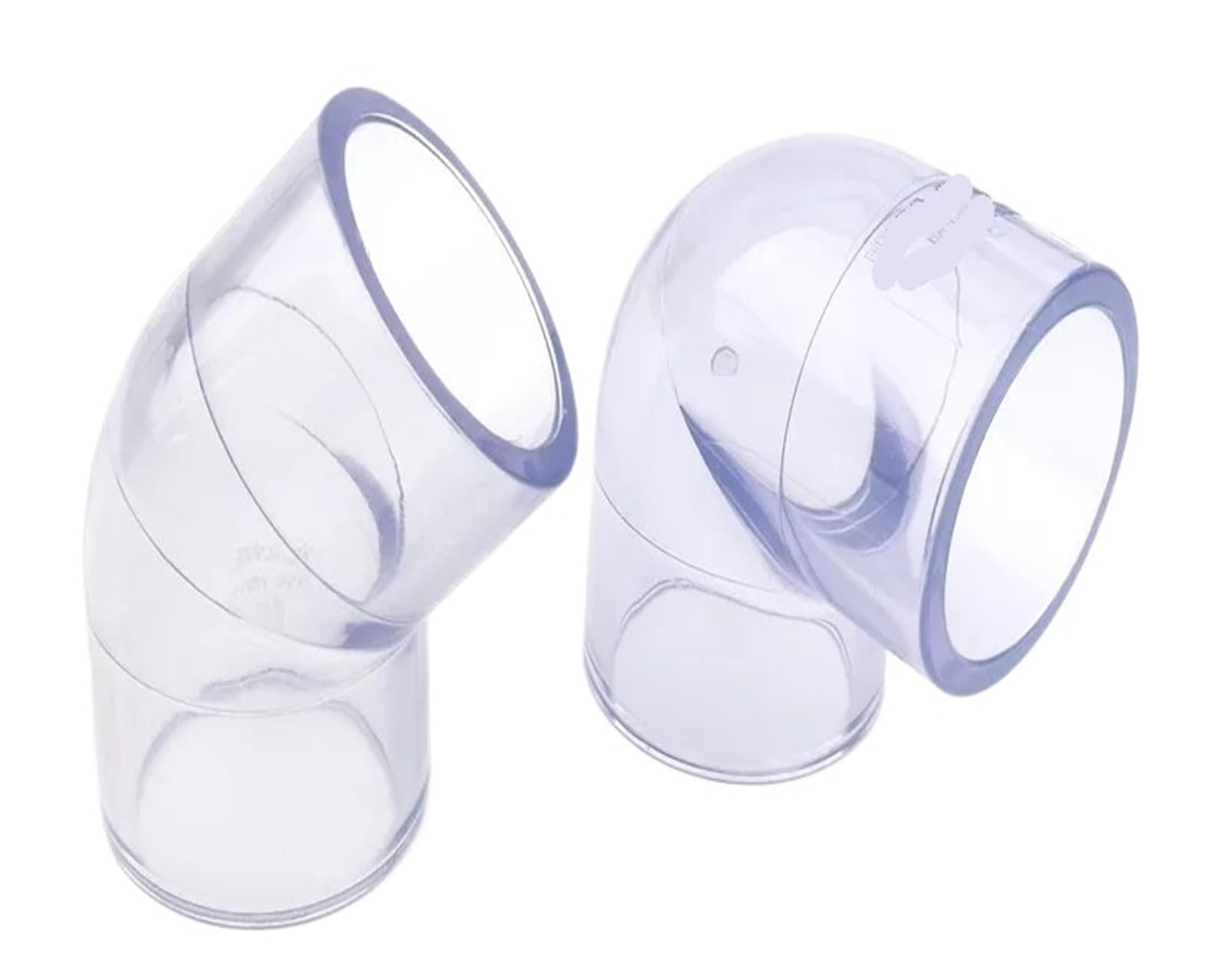 Conector de PVC transparente de 50-110mm de diámetro interior, juntas de codo de 45/90 grados, conectores de tubería de agua for riego de jardín, tanque de acuario(90 Degrees Joint,Inner Dia 75mm)