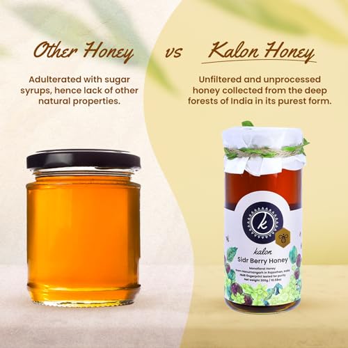 Image of KALON 100% Natural Sidr Berry Honey | NMR Tested | No Added Sugar and Preservatives | Rich and Sweet Buttery - 300 gm