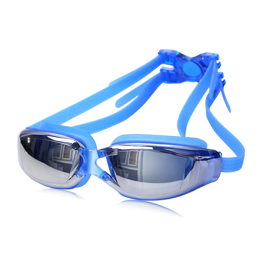 YzoTek Unisex Swimming Goggles - UV 400 Mirrored Swim Glasses, Anti Fog No Leaking Wide View Pool Eyeglass for Men Women