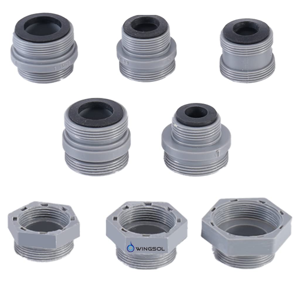 Compression Thread Adapter Kits for Kitchen Bathroom Faucet Mount Filter, Garden Hose, Bathtub Aerator Diverter, Water Filter Accessories, 8 Pcs