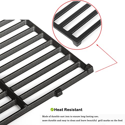 GIRXZYBX 7638 7639 7525 7527 44,5 cm Grillroste für Weber Spirit 300 Serie 310 E310 320 S310 S320 (Bedienknöpfe vorne) Gekauft, Gusseisen Rost Ersatzteile für Weber Spirit 300 and Spirit II 300