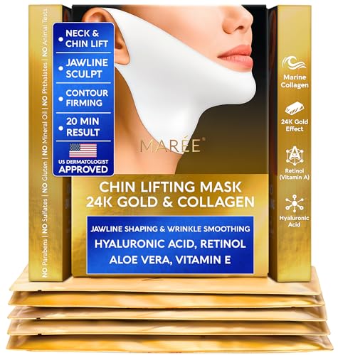MAREE V Line Lifting Mask with 24K Gold – Deep Collagen Face Mask...