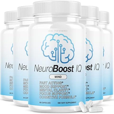 (5 Pack) Neuro Boost IQ Supplement Brain Pills Mind Ben Carson Neurobooster Neuroboostiq (300 Capsules) Cover
