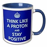 Photo Gallery mug con manico tazza divertenti porcellana tazza in ceramica regalo carino per uomo donna 330 ml pensa come un protone e resta positivo blu Photo Gallery mug con manico tazza divertenti porcellana tazza in ceramica regalo carino per uomo donna 330 ml pensa come un protone e resta positivo blu