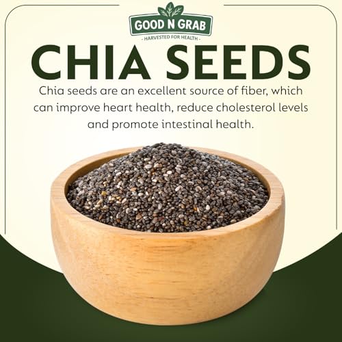 Image of Good N Grab Premium Raw 300 gmChia Seeds | High Protein, Omega-3, Fibre Rich Superfood | Gluten-Free & Vegan | Natural Weight Management Seeds I 100 gm Pack of 3