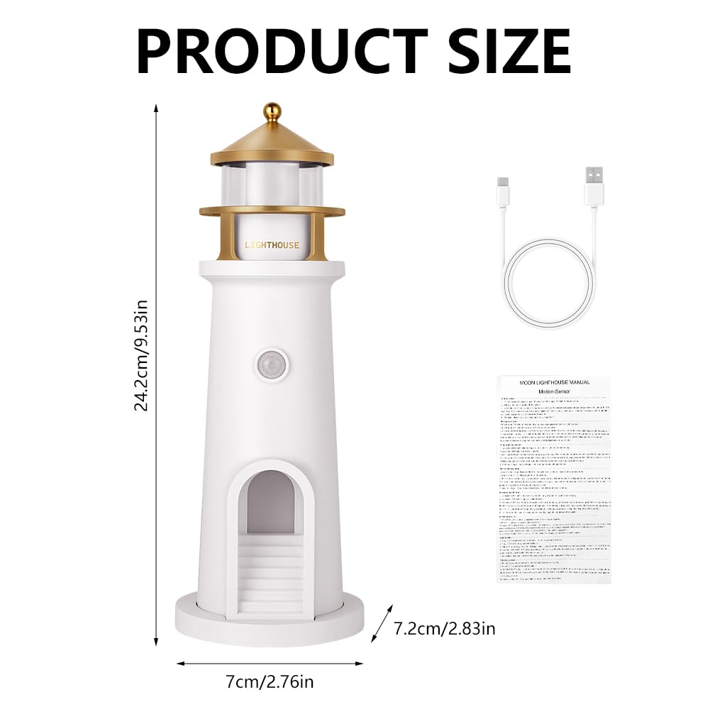 Luce di Proiezione Lunare, Luce Notturna Faro con Sensore di Luces Automatico, Proiezione Lunare Lampada Faro, Luces a LED per Proieziones Lunares per camera da letto, soggiorno,Bambini.