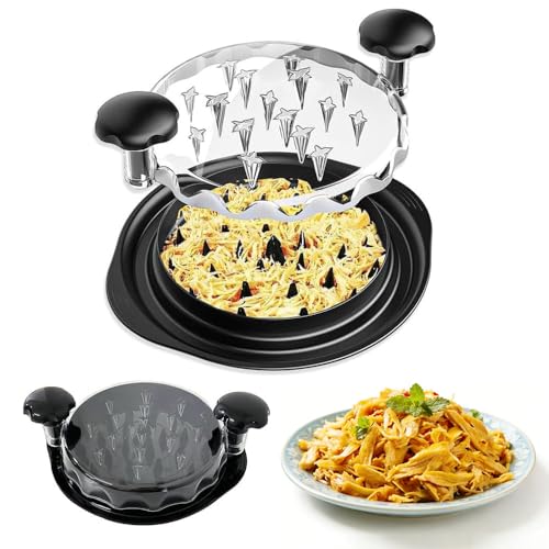 Picadora de pollo, trituradora de gallos, trituradora de pechuga de pollo transparente, herramienta para picar pechugas de pollo grande, manual con asas ergonómicas, adecuado para pollo de cerdo