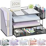 Photo Gallery gianotter organizer da scrivania a 4 ripiani con cassetti, portadocumenti, vassoi per lettere e portapenne, accessori per ufficio (nero) Photo Gallery gianotter organizer da scrivania a 4 ripiani con cassetti, portadocumenti, vassoi per lettere e portapenne, accessori per ufficio (nero)