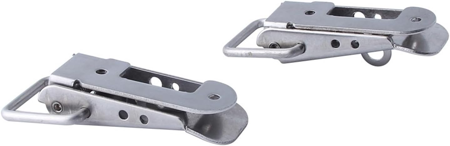 905 Stainless Steel Buckle Tool Box Fixed Hook Lock Buckle Box Buckle Spring Duckbill Buckle can be Locked(Type A Small Size)