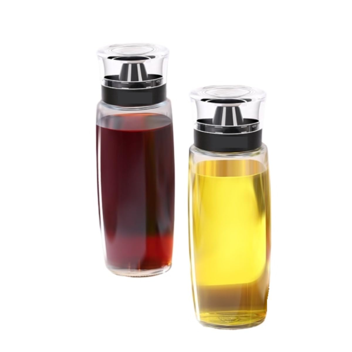 GFJHdfhE Cruet Set - Cooking Tools Glass Oil Bottle Creative Kitchen Sesame Soy Sauce Vinegar 2 Piece Set Housewares