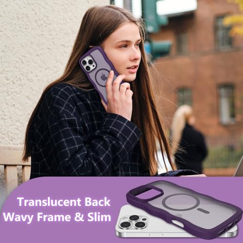 Coque silicone iPhone 15 Plus antichoc magnétique coque translucide violette - 7