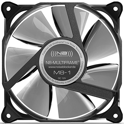 Noiseblocker MultiFrame M8-1 - Ventilador para Caja de Ordenador (diámetro del Ventilador: 80 mm), Negro