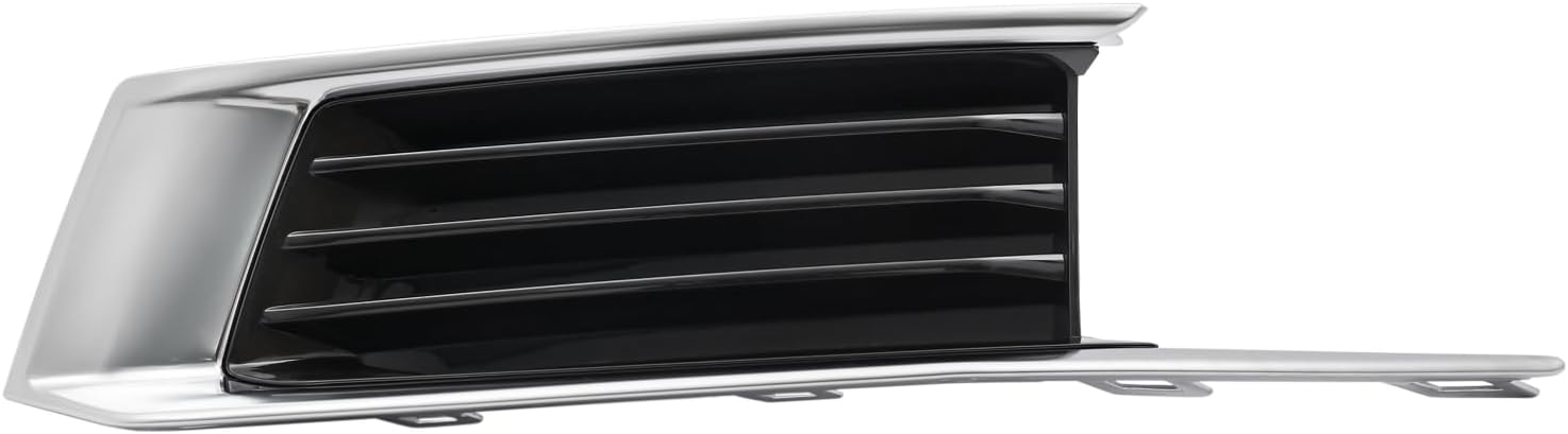 Fog Light Cover for 2018-2019 Cadillac XTS, Left + Right Set, Chrome ABS Direct Replacement KD569903221 KD569903222, Front Bumper Grille Trim (Left Driver Side)