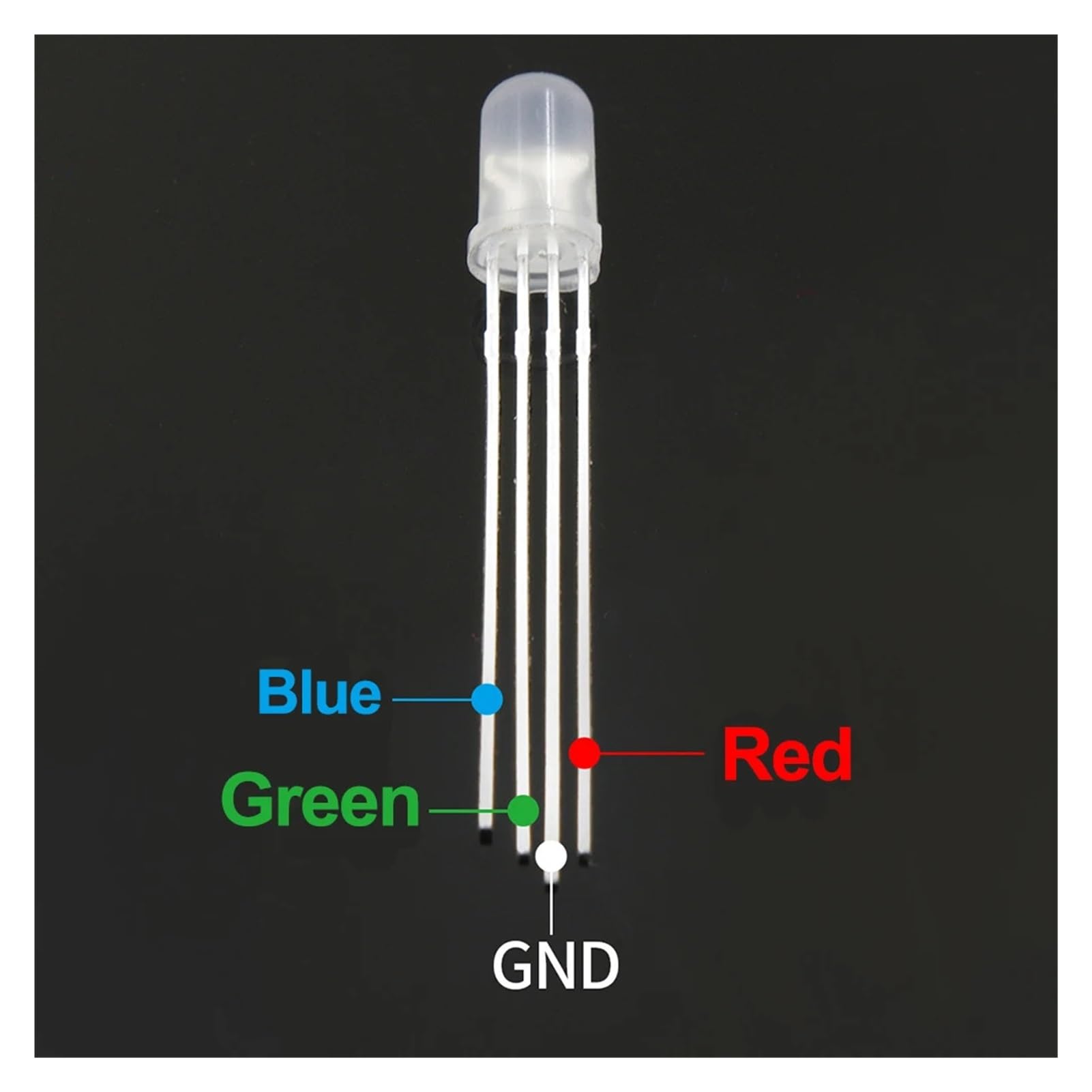 20x 5mm RGB-LED – Gemeinsame Kathode, 4-Pin, Rot/ Produktbild-Vorschau 2