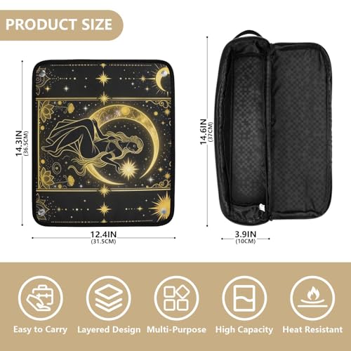 Bolsa de viaje para herramientas de cabello con tapete removible resistente al calor grande para planchas de pelo y rizadores miniatura 4