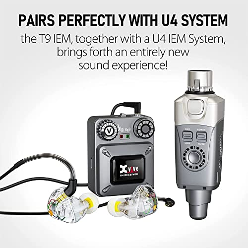 Image of Xvive U4T9 Wireless in-Ear Monitor System with Dual Balanced-Armature Drivers IEM Earphone for Musician