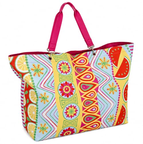 J JONES JENNIFER JONES Strandtasche XXL Damen – Große Badetasche für Familie (62x22x42...