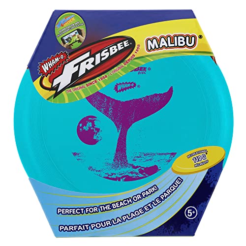 Wham-O Frisbee- Malibu Beach Flyer - Flying Disc- 110 Gram - Light Weight Frisbee Disc(Blue) #TOP2