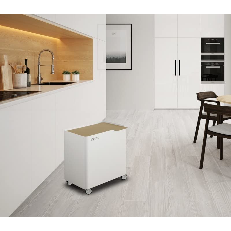 DON HIERRO - ECOBOX TOP Abfalleimer mit Trennsystem, 40 Liter-Sand