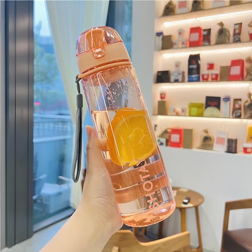 Image of THE VENTI SHOTAY COOL Unbreakable Water Bottle with Sipper BPA Free Tritian, Leak-Proof Water Bottle Ideal for Office, Sports, School, Gym (Peach -820ML)