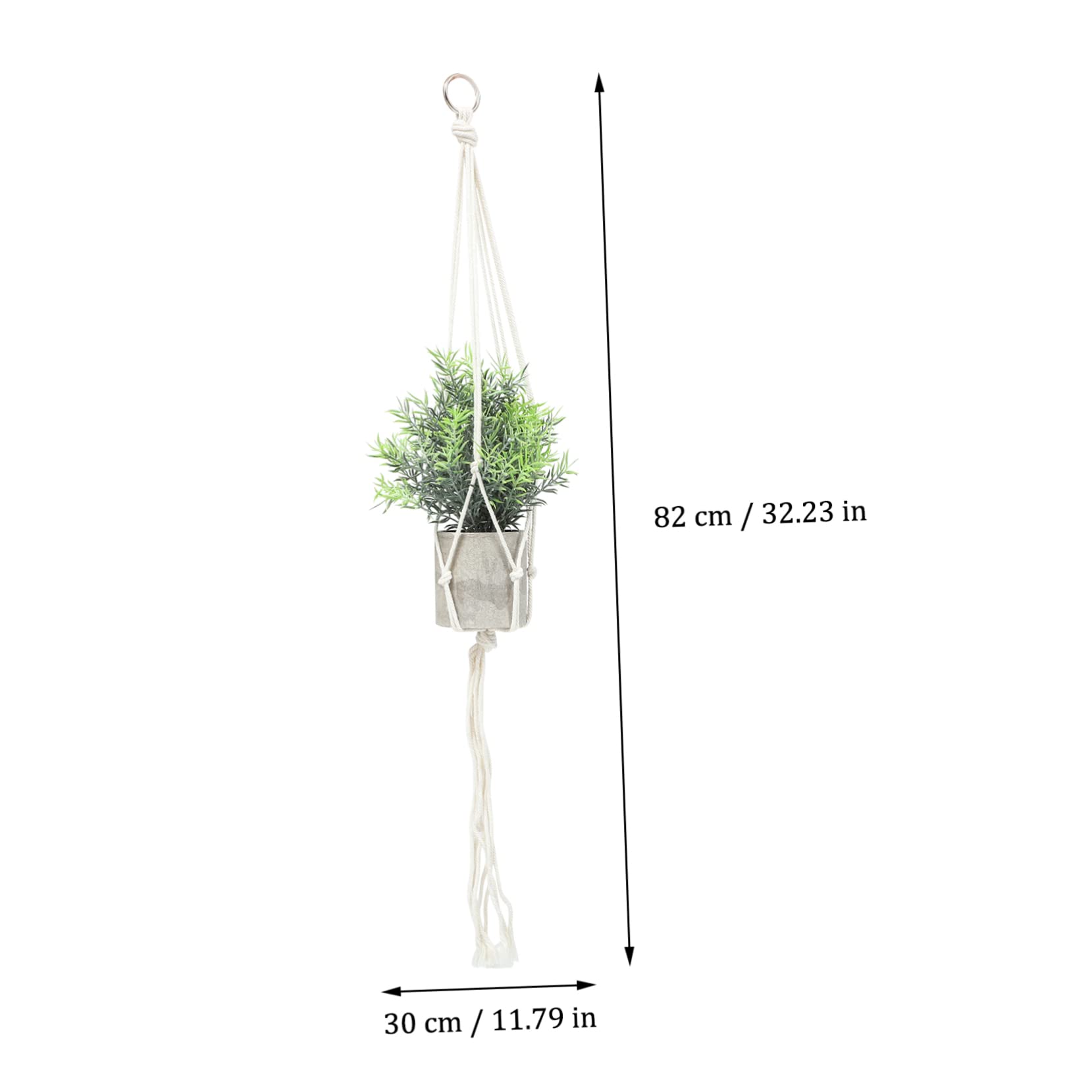 YARNOW 5 Set Di Portavasi Da Appendere in Corda Di Cotone Per Interni Portavasi in Macramè Cestino in Macramè Per Decorazione Da Parete Per Casa 4 Pezzi*5