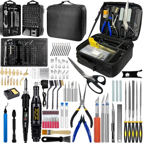 233pcs 3D Drucker Zubehör Kit 3D Drucker Zubehör Bring Toolbox enthält einstellbares Temperaturlöten Schweißeisen Kit für die Demontage Reinigung und Präzisionsbearbeitung 3D Drucker Werkzeuge