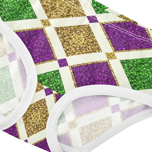 Cotton Toddler Underwear Floral Glitter Diamond Gold Panties for Girl Stylish Briefs Girls Undies 2t4