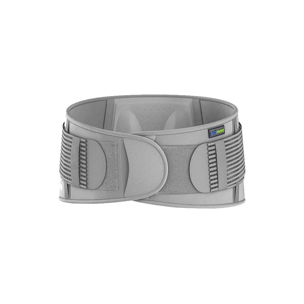 Actimove Everyday Supports Back Support | Back Brace with High-Density Foam Panel, Adjustable, Double Layer Compression for Acute & Chronic Back Pain, Lumbar Instability, Rehabilitation | Grey, Large/ X-Large