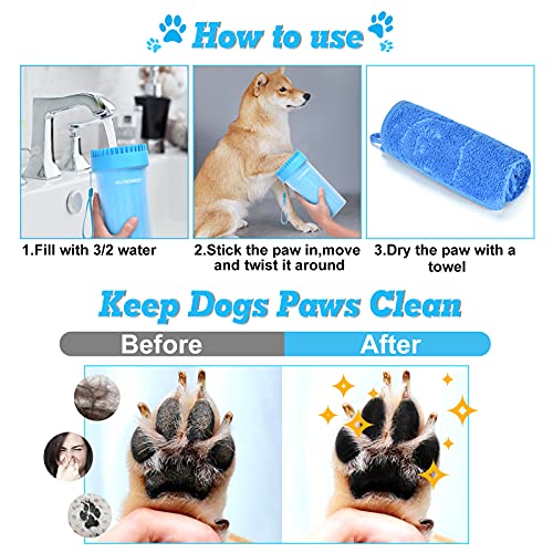 Allygoods Dog Paw Cleaner Large Breed & Xl Large Breed - Dog Paw Washer Large & Xlarge Breed - Dog Foot Washer For Large & Extra Large Dogs - Dog Foot Cleaner For Large & Extra Large Dogs Pet #TOP4