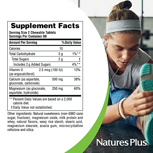 Nature's Plus Nutri-Cal Hearts Chewable Calcium Magnesium And Vitamin D - 120 Chewable Tablets #TOP4