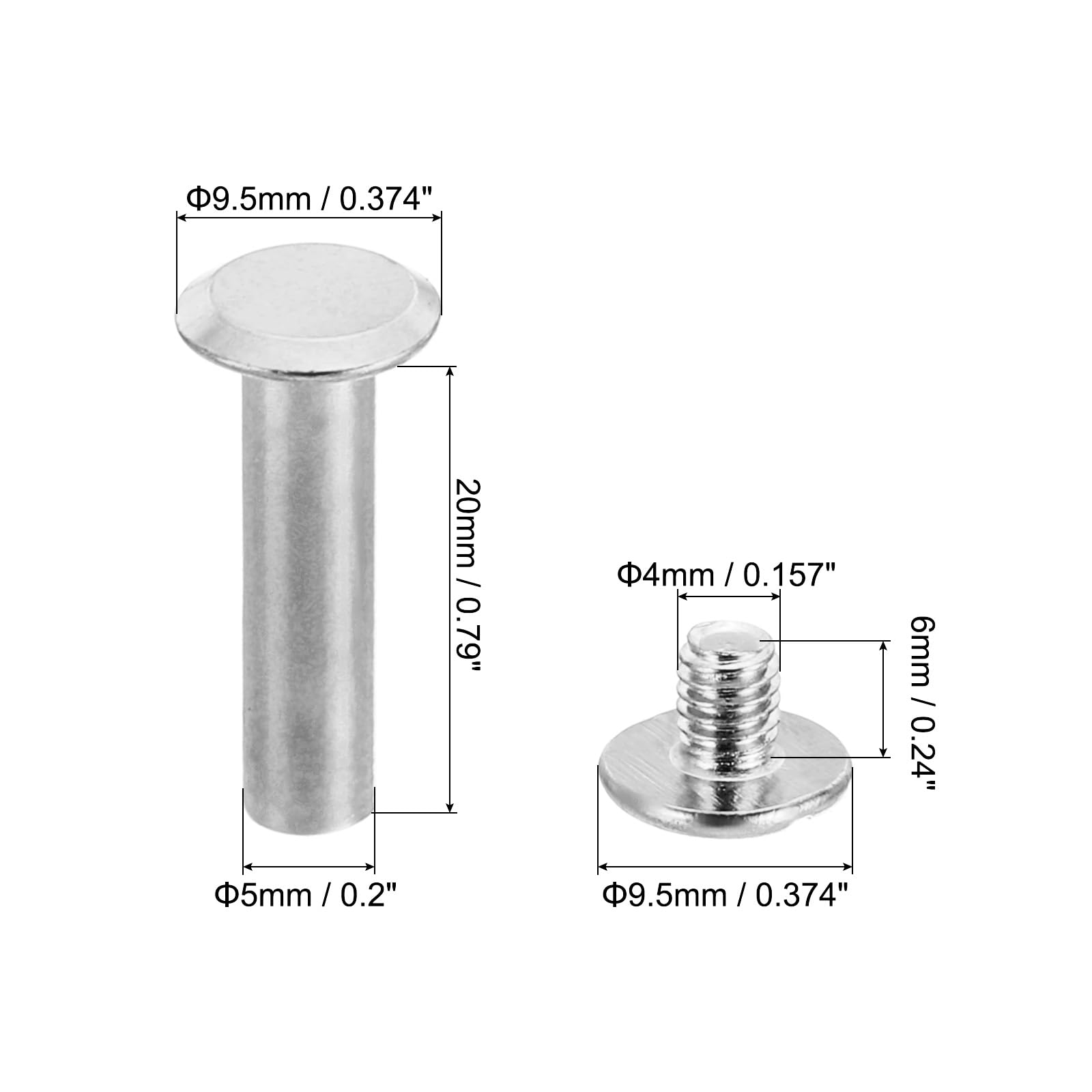 PATIKIL M5x20mm Chicago Screws - Image 2