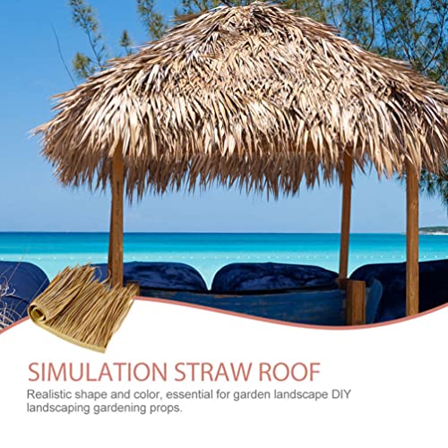 DOITOOL Artificial Thatch Roofing Roll, Fire Retardant Synthetic Straw Roof Thatch for Tiki Bar Gazebo Pavilion - Image 3