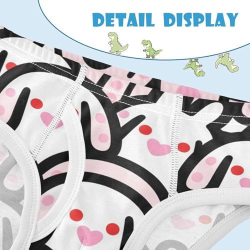 visesunny Boys Potty Training Underwear Pink Heart Rabbit Breathe Cotton Briefs Size 2T-8Y for Toddler4