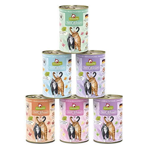 GranataPet DeliCatessen Multipack 1, Nassfutter für Katzen im Probierpaket, Alleinfuttermittel ohne Getreide, Katzenfutter mit hohem Fleischanteil &...