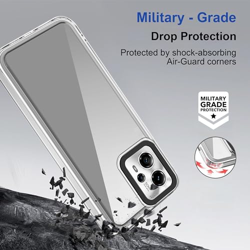 Image of amazon basics Back Case Cover for Motorola Moto G13 (TPU + PC Transparent)