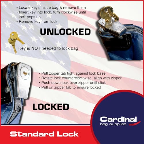 Cardinal bag supplies Locking Canvas Cash Bag, Navy Blue, 9 x 12 Inch by Cardinal bag supplies - Image 4