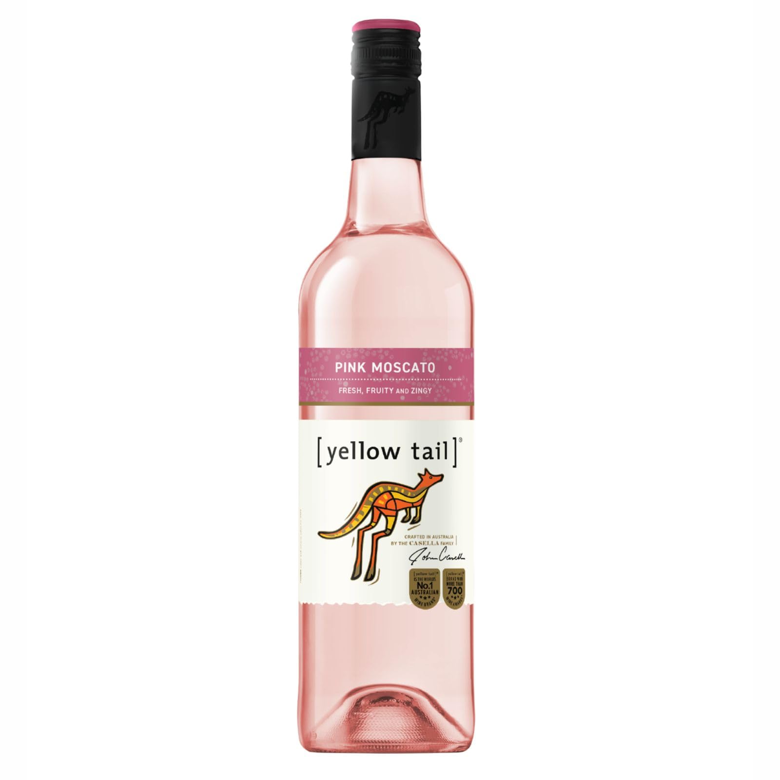 Yellow Tail Pink Moscato - Süßer Roséwein aus Australien mit 7,5% vol. Alkohol (6 x 0,75l)