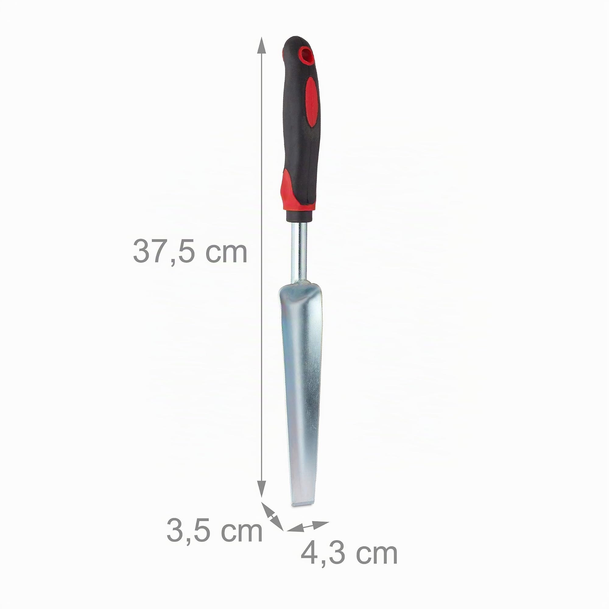 Relaxdays Désherbeur Manuel, Lot de 10, déracineur pour enlever Les Mauvaises Herbes, Manche Ergonomique, L: 37,5 cm, Noir-Rouge