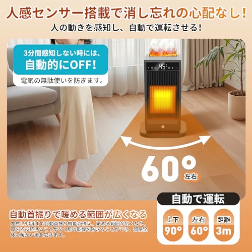 Leteton 超音波加湿機能付きセラミックヒーター