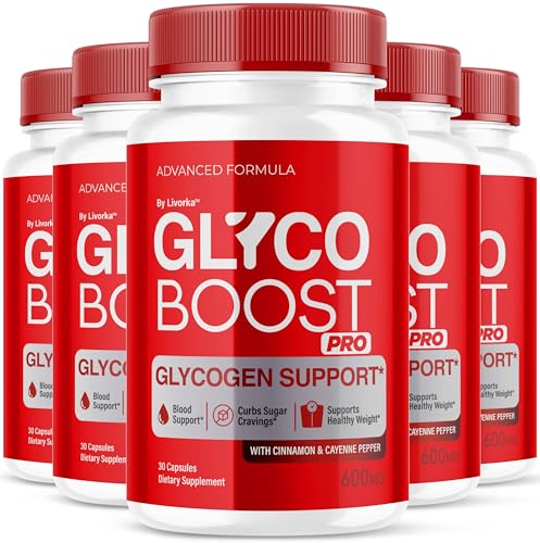(5 Pack) Glyco Boost Pro Glyco Optimizer - Official GlycoBoost Pro Advanced Formula Blood Support Capsules, Glycoboost Pro Glycogen Supplement Pills Maximum Strength All Natural Ingredients, 5 Months