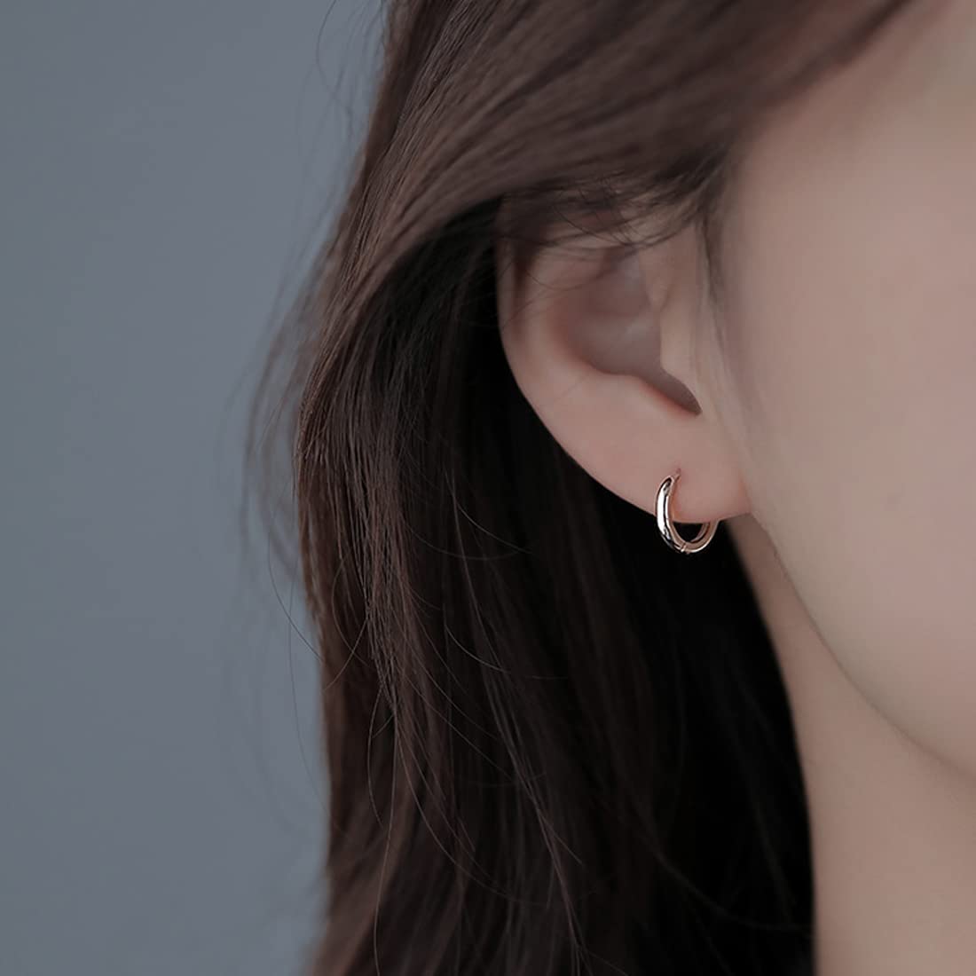3 Coppie Di Orecchini A Cerchio Da 8mm In Acciaio Inossidabile - Argento, Nero, Oro - Ipoallergenici, Unisex Per Uomo E Donna, Per Cartilagine E Lobolo