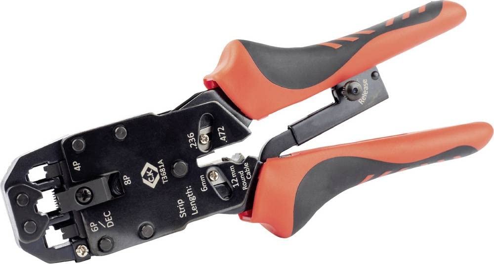 C.KRatchet Crimping Pliers for Modular Plugs 4/6/8P