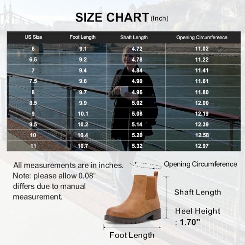 Image of Vepose Women's 9607 Chelsea Ankle Boots Pull-On Booties for Women