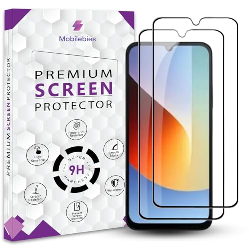 Image of Premium Tempered Glass Screen Protector Guard For Redmi A7 Pro 5G (6.9 Inch, Pack of 2) | Edge to Edge Coverage With Easy to installation kit
