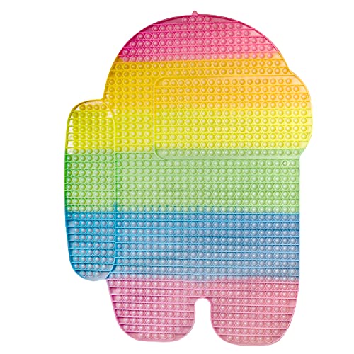 Biggest pop in The World, Jumbo pop 1048 Bubbles, 1048 Jumbo pop Among in us King,Huge pop Fidget Toy 1000 Bubbles, 33.5 inch Glow-in-The-Dark Giant Popitsfidgets Toy for Kids Teens Adult