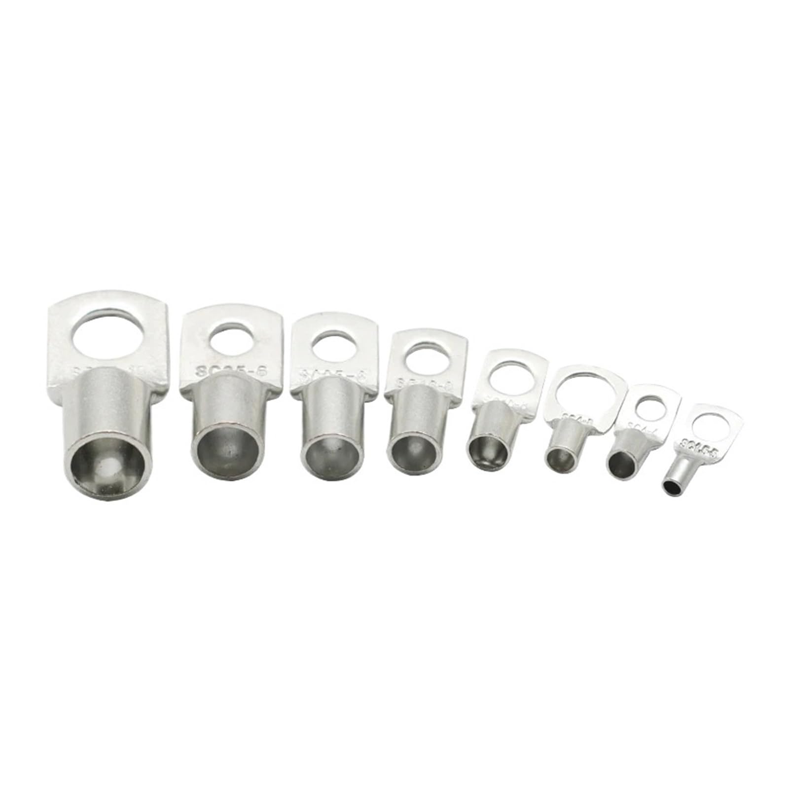 Copper Wire Lugs 5/10/20PCS SC Type Terminals Wire Welding Cable Connector Suit 1.5-50mm2 Cable Crimp Wire Connectors(SC 10-6,10PCS)
