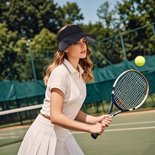 Image of Marrywindix Sport Wear Athletic Visor Sun Sports Visor Hat Adjustable Cap with Retractable Brim for Women and Men