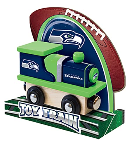 Image of MasterPieces NFL Seattle Seahawks Real Wood Toy Train, For Ages 3+
