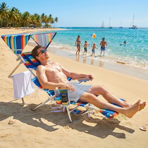 IUXPAM Backpack Beach Chair with Canopy